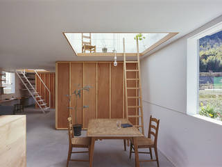 House in Yamasaki, 島田陽建築設計事務所/Tato Architects 島田陽建築設計事務所/Tato Architects Eclectic style dining room