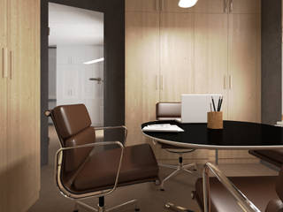 Salle de réunion, Agence KP Agence KP Classic style study/office Wood Brown