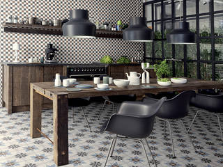 Le piastrelle sono multicolor e... patchwork!, ADDEØ DESIGN ADDEØ DESIGN Dapur Modern