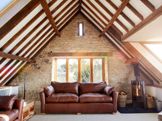 Living Room Hart Design and Construction Salones de estilo rural