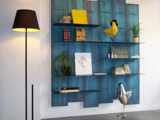 "SHADE" modular wall shelving system, Mighali_Faggiano studio Mighali_Faggiano studio Living room