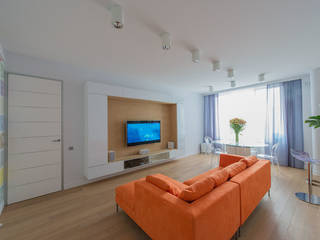 Яркий минимализм, D&T Architects D&T Architects Living room