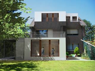 Dachgeschoßausbau und Anbau in Bergisch Gladbach, Architekt Capkun Architekt Capkun Modern terrace