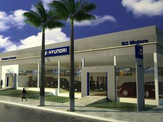 Hyundai R3 Motors, Rafaela Dal’Maso Arquitetura Rafaela Dal’Maso Arquitetura Commercial spaces