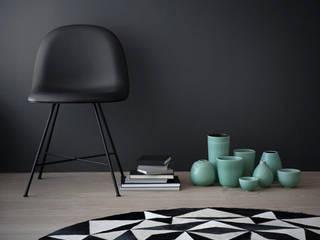 Monochrome contemporary leather rugs, hand made, WovenGround WovenGround Floors