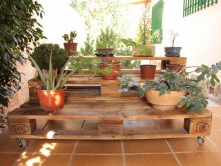 MARBORÉ jardinera palets. 120x80cm, 3 alturas, ECOdECO Mobiliario ECOdECO Mobiliario حديقة أثاث