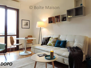 ARREDAMENTOCOMPLETO PER BILOCALE IN AFFITTO, Boite Maison Boite Maison Modern living room