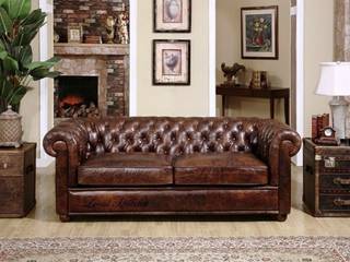 Choosing Full-grain Leather for Sofa.1, Locus Habitat Locus Habitat Classic style living room