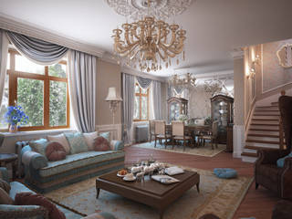 Дом с английскими мотивами, премиум интериум премиум интериум Classic style living room