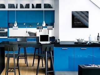 Rino Blue Gloss Modern Kitchen, Belvoir Interiors Ltd Belvoir Interiors Ltd Dapur Modern
