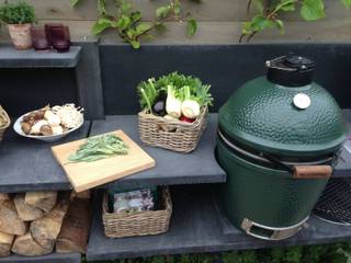 WWOO buitenkeuken met Big Green Egg, WWOO WWOO 모던스타일 정원