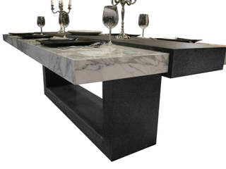 Stone Table, Ogle luxury Kitchens & Bathrooms Ogle luxury Kitchens & Bathrooms Ruang Makan Modern