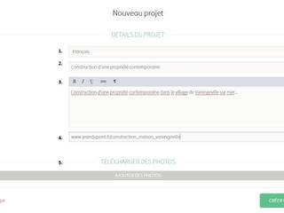 Comment créer un projet?, Aide homify Aide homify