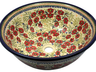 Polish hand painted sinks, Florisa Florisa 러스틱스타일 욕실 싱크