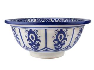 Reza - Arabska umywalka ceramiczna z Maroka , Kolory Maroka Kolory Maroka Baños de estilo tropical