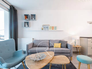 VillaNova - Résidence Bouygues Immobilier, Sandrine RIVIERE Photographie Sandrine RIVIERE Photographie Scandinavian style living room