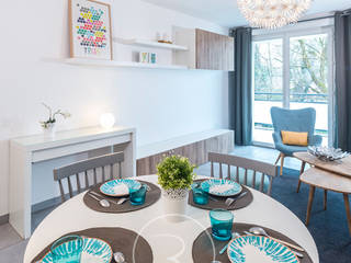 VillaNova - Résidence Bouygues Immobilier, Sandrine RIVIERE Photographie Sandrine RIVIERE Photographie Scandinavian style living room