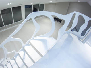 White Welded-steel Staircase, Railing London Ltd Railing London Ltd Stairs