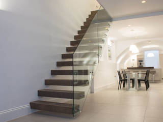 Straight Cantilever Staircase , Railing London Ltd Railing London Ltd Tangga