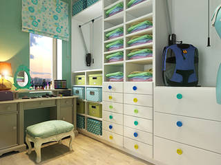 Children's room for a girl with dressing room, Your royal design Your royal design クラシックデザインの ドレッシングルーム