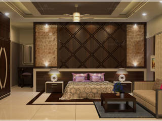 A prestigious Project By Monnaie Interior Designers, Monnaie Interiors Pvt Ltd Monnaie Interiors Pvt Ltd غرفة نوم