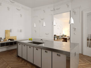 110 m² découpe Haussmann, Better and better Better and better Cocinas modernas: Ideas, imágenes y decoración