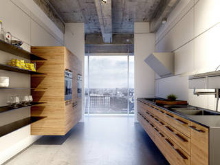 style industry pour ce loft , Better and better Better and better Cocinas modernas: Ideas, imágenes y decoración
