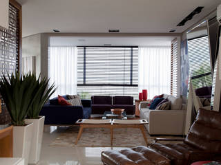 Apartamento Bossa, Juliana Pippi Arquitetura & Design Juliana Pippi Arquitetura & Design Modern living room