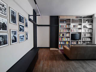 BNC Flat: ristrutturazione di un appartamento a Roma, Davide Marchetti Architetto Davide Marchetti Architetto 现代客厅設計點子、靈感 & 圖片