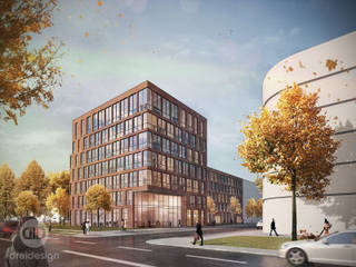 Fassaden - Neuländer Quarrées , dreidesign dreidesign Edificios de oficinas de estilo moderno