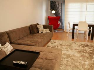 Apartamento c/ 2 quartos - Carnide, Lisboa, Traço Magenta - Design de Interiores Traço Magenta - Design de Interiores 모던스타일 거실