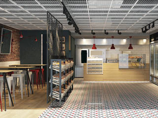 Bakery Consept Project, monoblok tasarım & içmimarlık monoblok tasarım & içmimarlık Commercial spaces