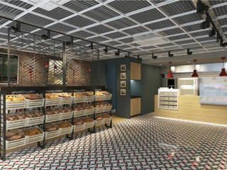 Bakery Consept Project, monoblok tasarım & içmimarlık monoblok tasarım & içmimarlık Commercial spaces