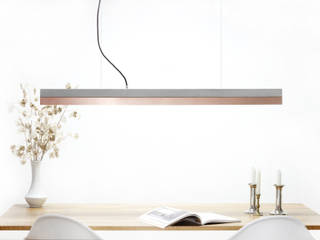 [C1]copper Pendelleuchte Beton Kupfer minimalistisch, GANTlights GANTlights Comedores de estilo minimalista