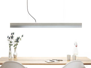 [C1]zinc Pendelleuchte Beton Zinkblech minimalistisch, GANTlights GANTlights Sala da pranzo minimalista