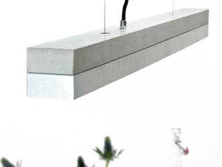 [C1]zinc Pendelleuchte Beton Zinkblech minimalistisch, GANTlights GANTlights Comedores de estilo minimalista