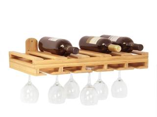 Hanging Glass Rack and Wine Bottles Holder, Finoak LTD Finoak LTD Cucina moderna