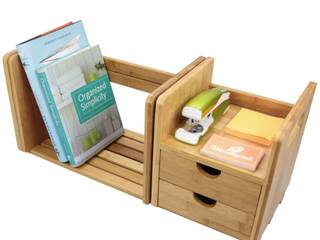 Expandable Bookshelf with Drawers, Finoak LTD Finoak LTD غرفة المعيشة