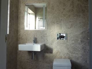 Silver Shadow Honed Marble, Floors of Stone Ltd Floors of Stone Ltd 現代浴室設計點子、靈感&圖片