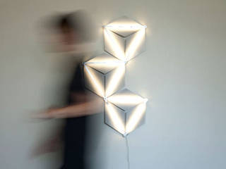 Modular Wall Light , DINGFLUX by Asia Piaścik DINGFLUX by Asia Piaścik Industrial style corridor, hallway and stairs