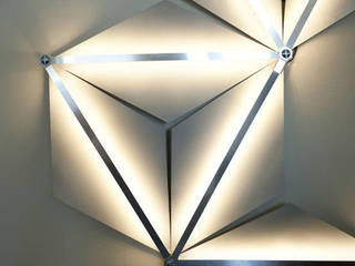 Modular Wall Light , DINGFLUX by Asia Piaścik DINGFLUX by Asia Piaścik Industrial style corridor, hallway and stairs