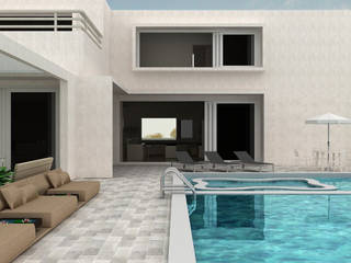 White Retreat, Neotecture Neotecture Minimalistische Pools