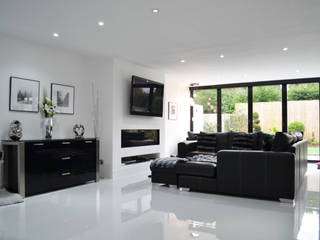 Orpington - Residential Extension, Arc 3 Architects & Chartered Surveyors Arc 3 Architects & Chartered Surveyors غرفة المعيشة