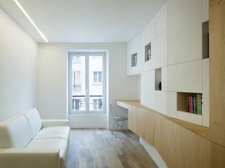 ZIG-ZAG | Custom furniture in a Paris apartment, JFA | Joshua Florquin Architecture JFA | Joshua Florquin Architecture Bedrijfsruimten