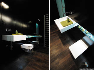 Interior design project of an apartment in Gdynia, ANIEA ANIEA Minimalist Banyo