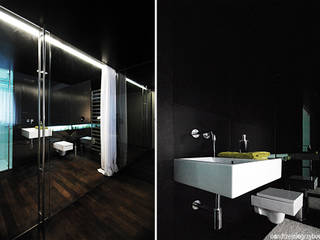 Interior design project of an apartment in Gdynia, ANIEA ANIEA Minimalist bathroom