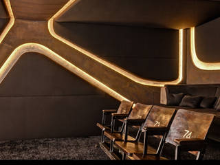 8SEC. - SHOWROOM HOME CINEMA, Barefoot Design Barefoot Design Salas multimedia de estilo minimalista