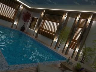 VİLLA N'MODA (DENİZLİ), CANSEL BOZKURT interior architect CANSEL BOZKURT interior architect Moderne Pools