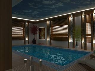 VİLLA N'MODA (DENİZLİ), CANSEL BOZKURT interior architect CANSEL BOZKURT interior architect Moderne Pools