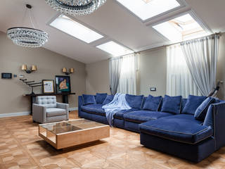 Мансарда в Лаврушинском переулке 130 м2, Gallery 63 Gallery 63 Classic style living room